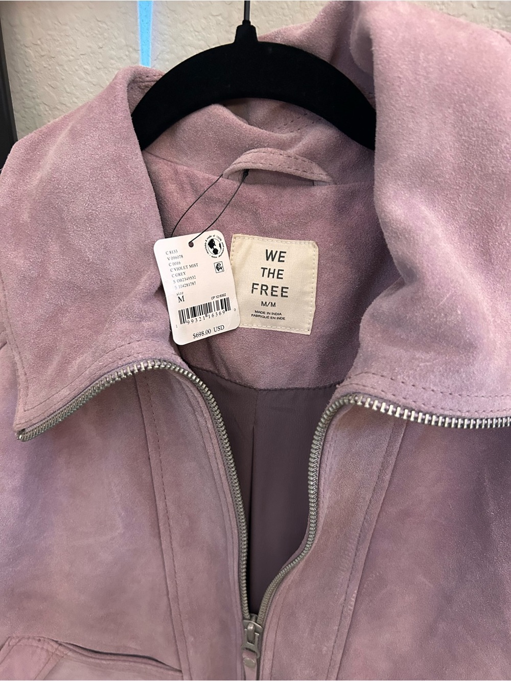 NWT Free People Desert Moon Suede Jacket Violet Mist - Picture 4 of 8